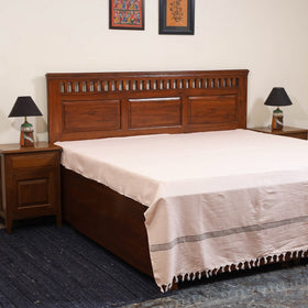 Pink - double handloom cotton bed sheet (108 x 90 in) 12