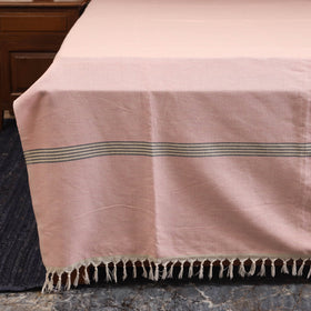 Pink - double handloom cotton bed sheet (108 x 90 in) 45