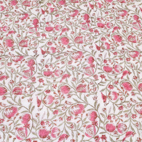 Pink - double - reversible sanganeri cotton quilt 23