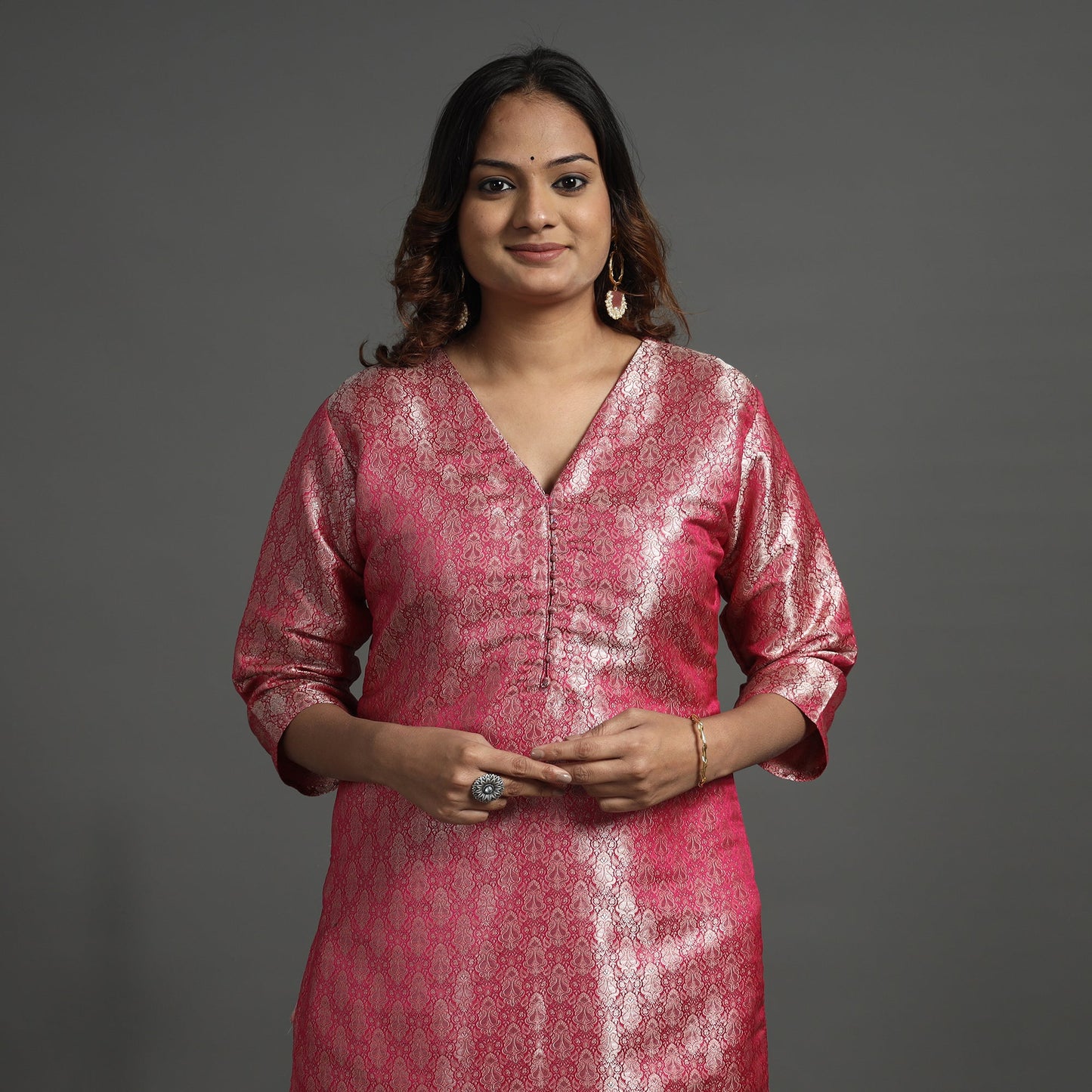  Elegant Banarasi Brocade Silk Kurta with Pant Set 