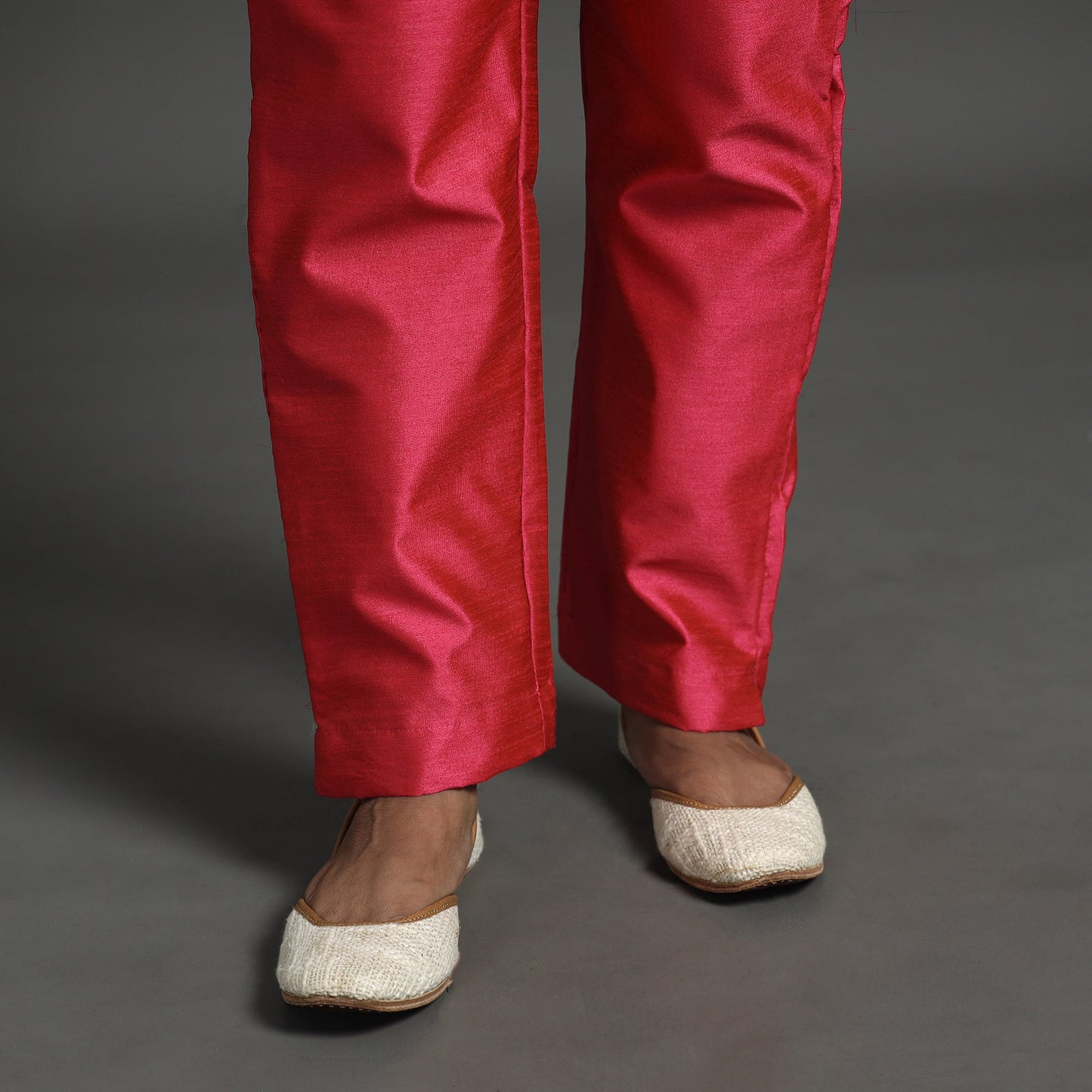 Pink - elegant banarasi brocade silk kurta with pant set