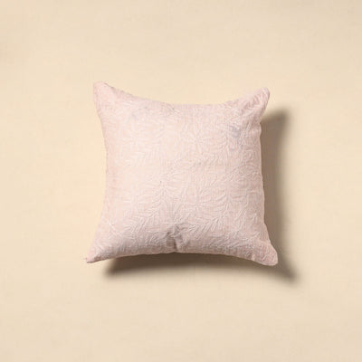 Embroidered kota doria cushion cover 53 - handcrafted