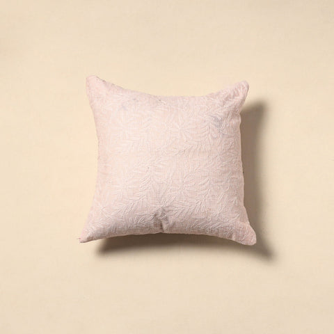 Embroidered kota doria cushion cover 53 - handcrafted