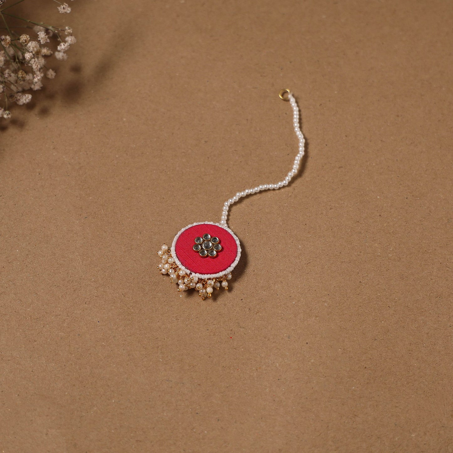 Fabart kundan earrings & maang tikka set 05 - handcrafted