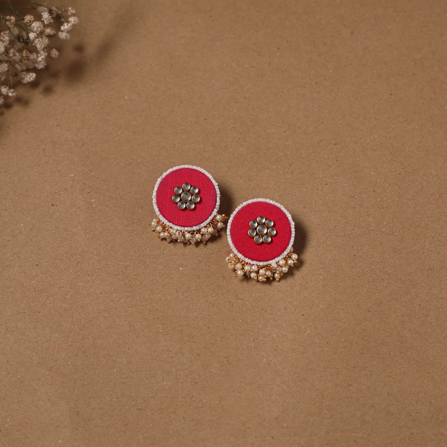 Fabart kundan earrings & maang tikka set 05 - handcrafted
