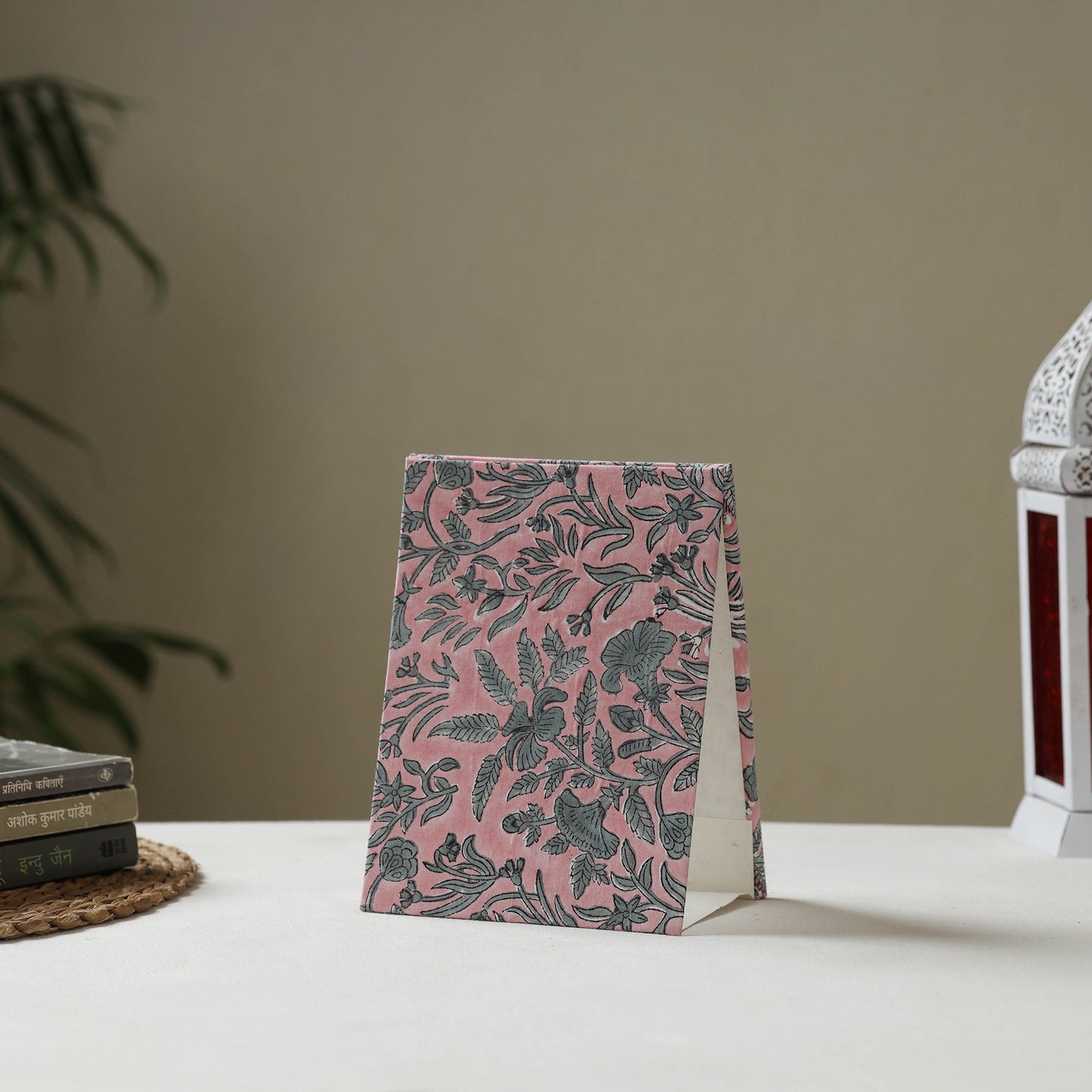 Pink - fabric embellished handmade photo frame (8 x 6 in)