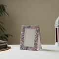Pink - fabric embellished handmade photo frame (8 x 6 in)