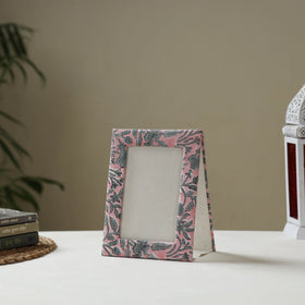 Pink - fabric embellished handmade photo frame (8 x 6 in)