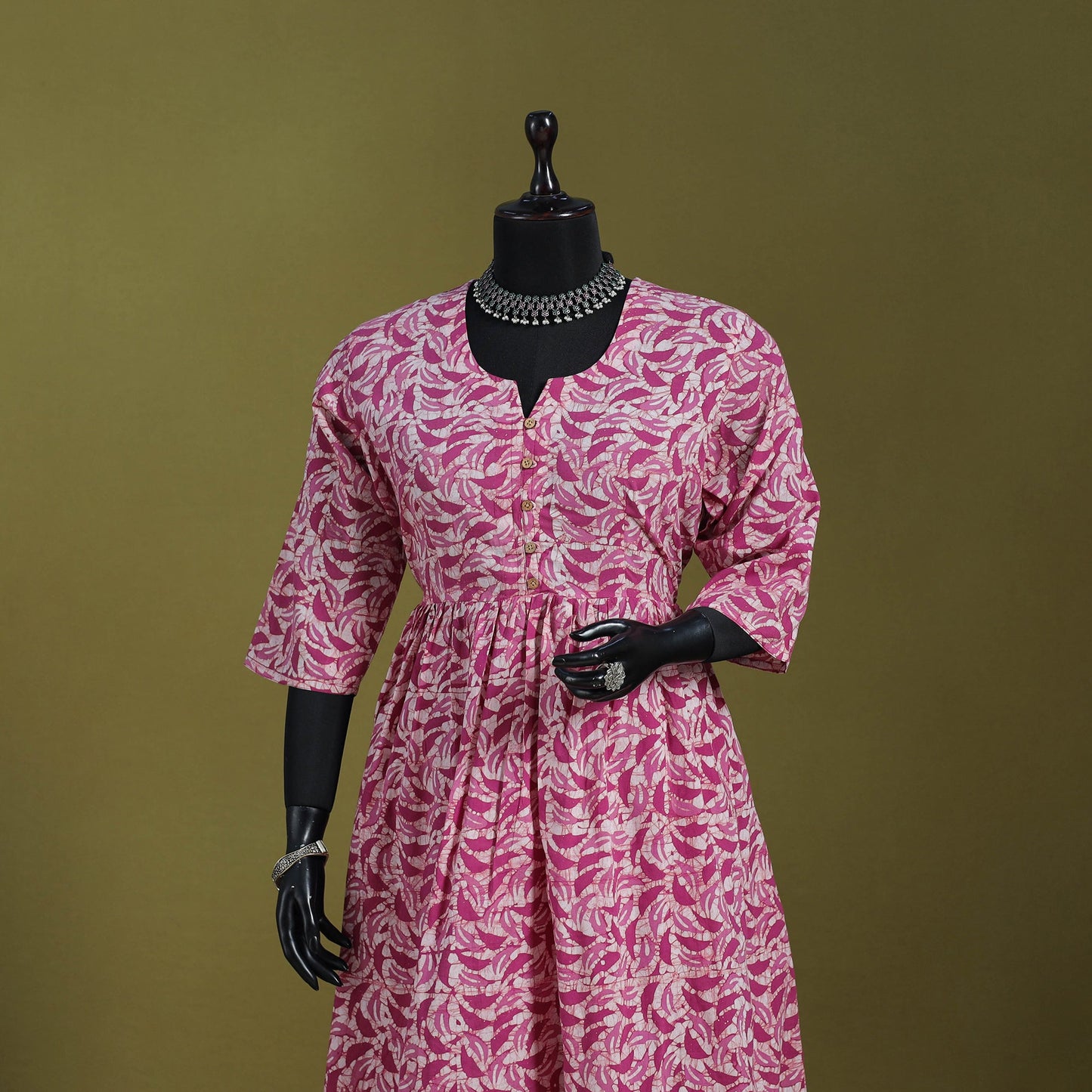 Purple - flared cotton hand batik suit set (set of 2) 11