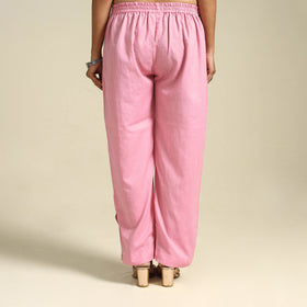 Pink Flex Cotton Elasticated Plain Pant