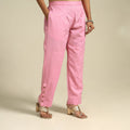 Pink Flex Cotton Elasticated Plain Pant