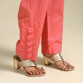 Pink Flex Cotton Elasticated Plain Pant