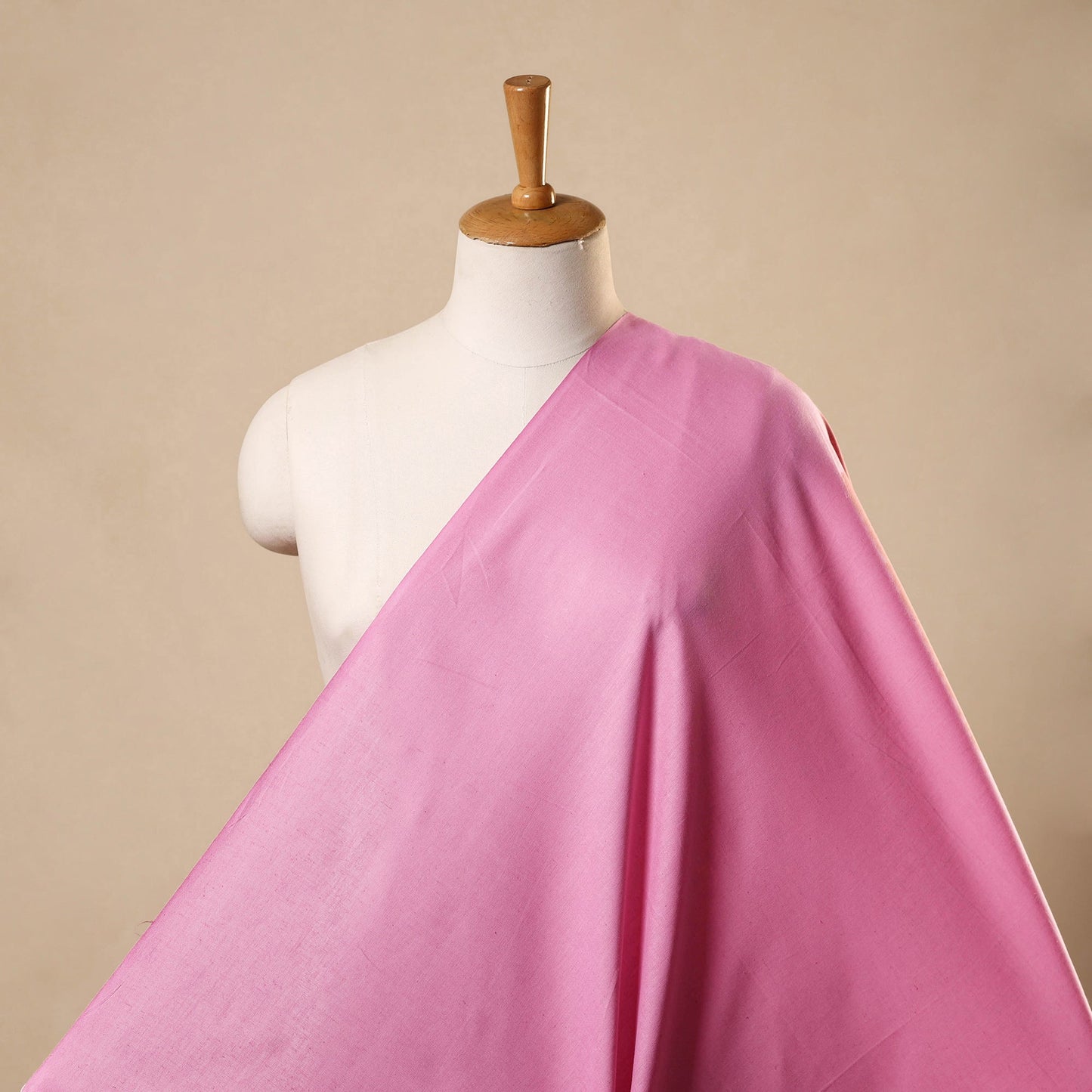 Pink Flex Cotton Prewashed Plain Fabric