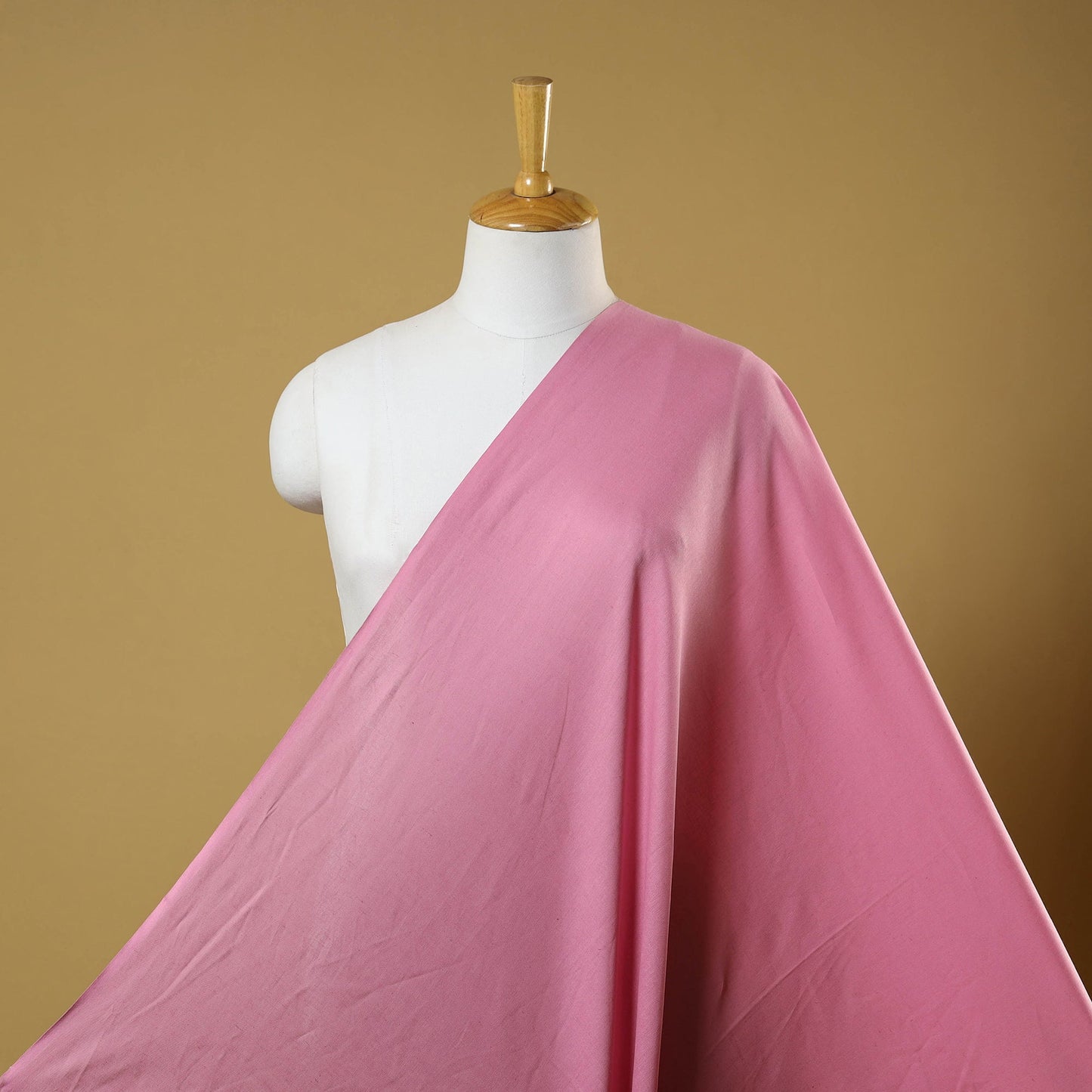 Pink - flex cotton prewashed plain fabric 19 - handcrafted