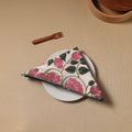 Pink Floral Block Print Cotton Hand Embroidery Table Napkin