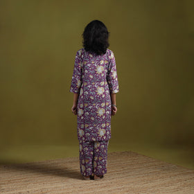 Floral cotton sanganeri co-ord set 01 - handcrafted