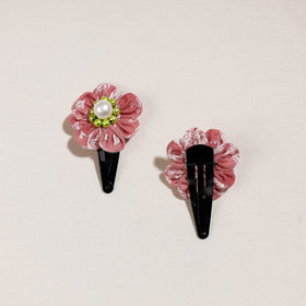  Flower Handmade Tik-Tok Hair Clip (Set of 2) Online l  iTokri.com