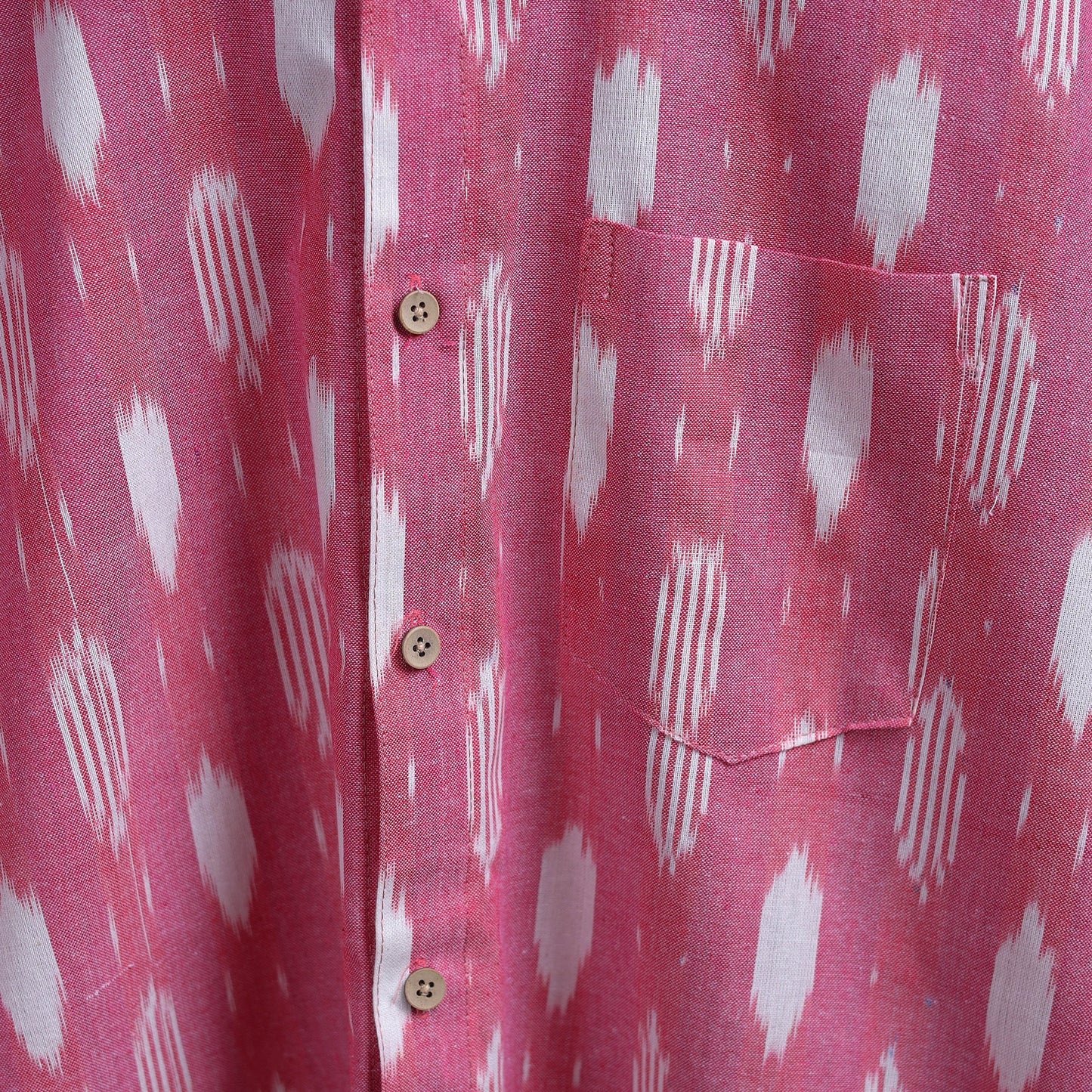 Pink - full sleeve cotton men pochampally ikat shirt 11