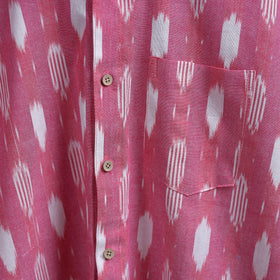 Pink - full sleeve cotton men pochampally ikat shirt 11