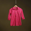 Pink - full sleeve cotton men pochampally ikat shirt 13
