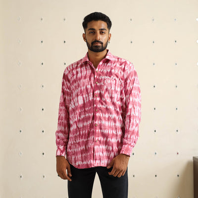 Buy Full Sleeve Tie & Dye Cotton Men Shibori Shirt
