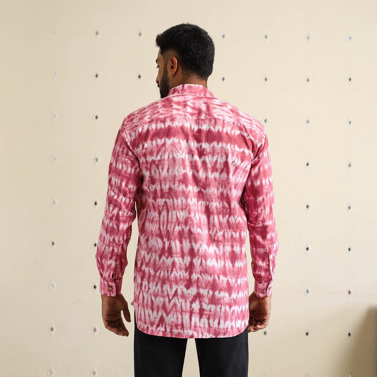 Buy Full Sleeve Tie & Dye Cotton Men Shibori Shirt