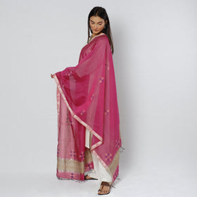 embroidery maheshwari silk dupatta