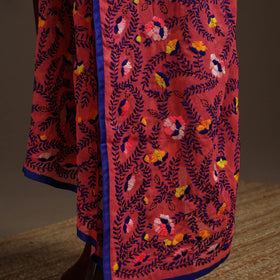 Georgette hand embroidered phulkari dupatta 28 - handcrafted