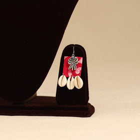 Pink - german silver fabart choker necklace set with shell