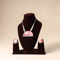 Pink German Silver Fabart Necklace Set