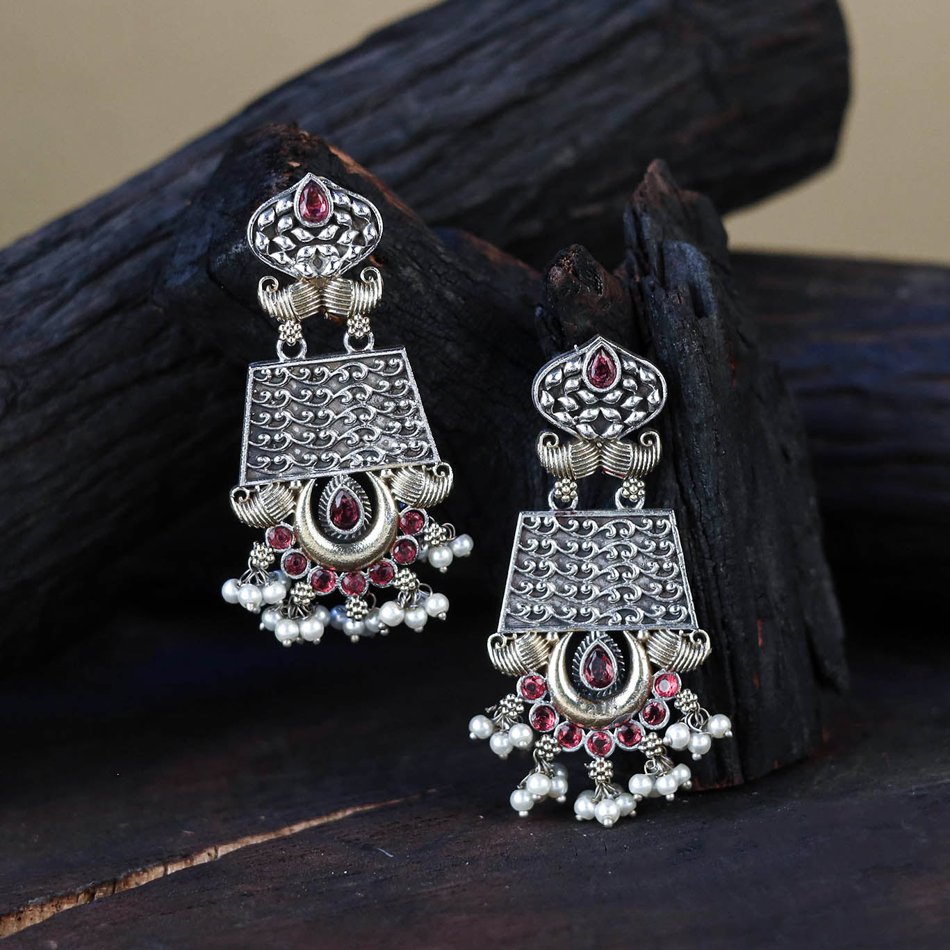 White German Silver-Plated Classic Earrings