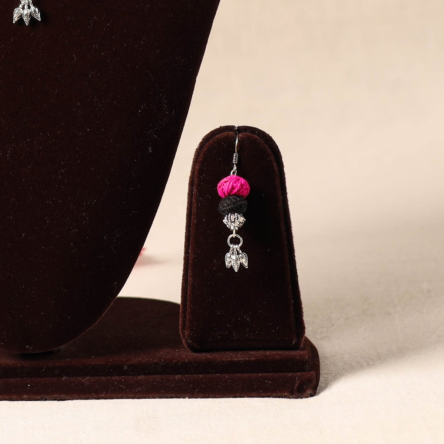 Pink - german silver thread beads necklace set 10