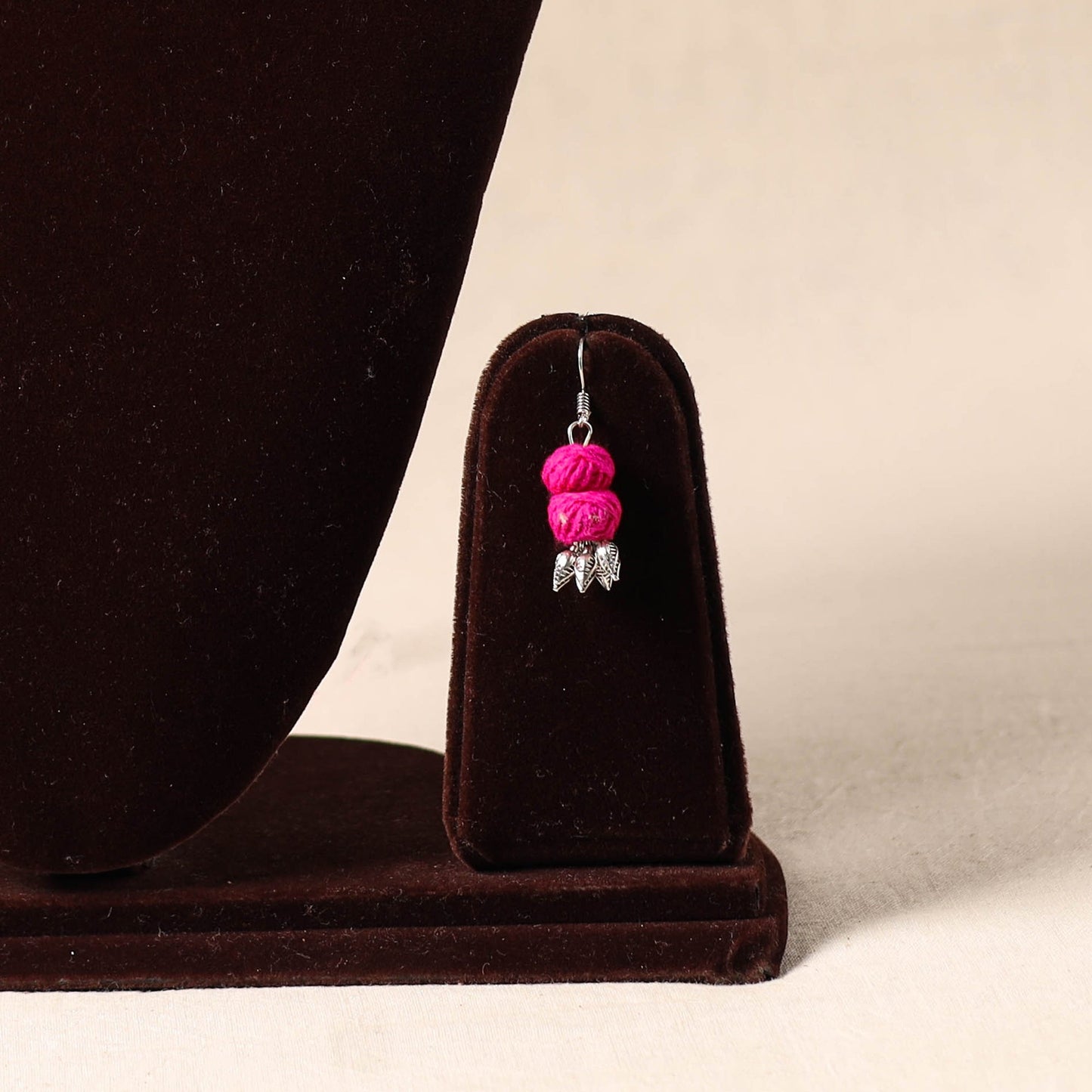 Pink - german silver thread beads necklace set 14