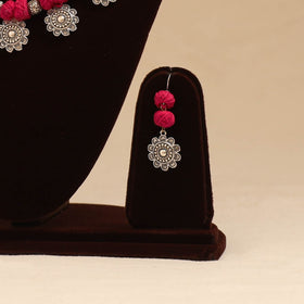 German silver thread beads necklace set 15 - handcrafted