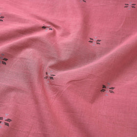 Pink Godavari Jamdani Buti Pure Handloom Cotton Fabric 