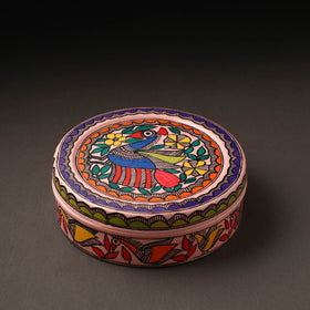 Godna Madhubani Handpainted Stainless Steel Casserole