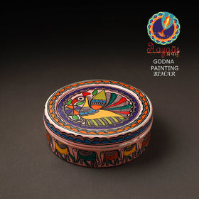  Godna Madhubani Handpainted Stainless Steel Casserole