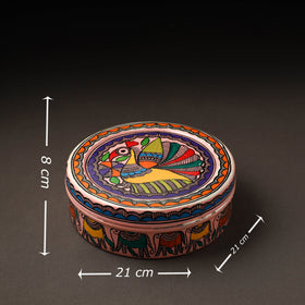  Godna Madhubani Handpainted Stainless Steel Casserole