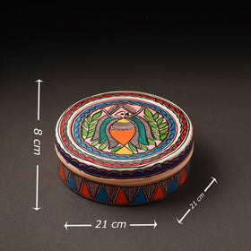  Godna Madhubani Handpainted Stainless Steel Casserole