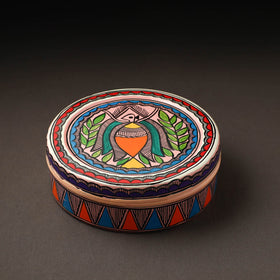  Godna Madhubani Handpainted Stainless Steel Casserole