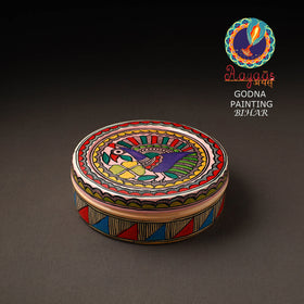  Godna Madhubani Handpainted Stainless Steel Casserole