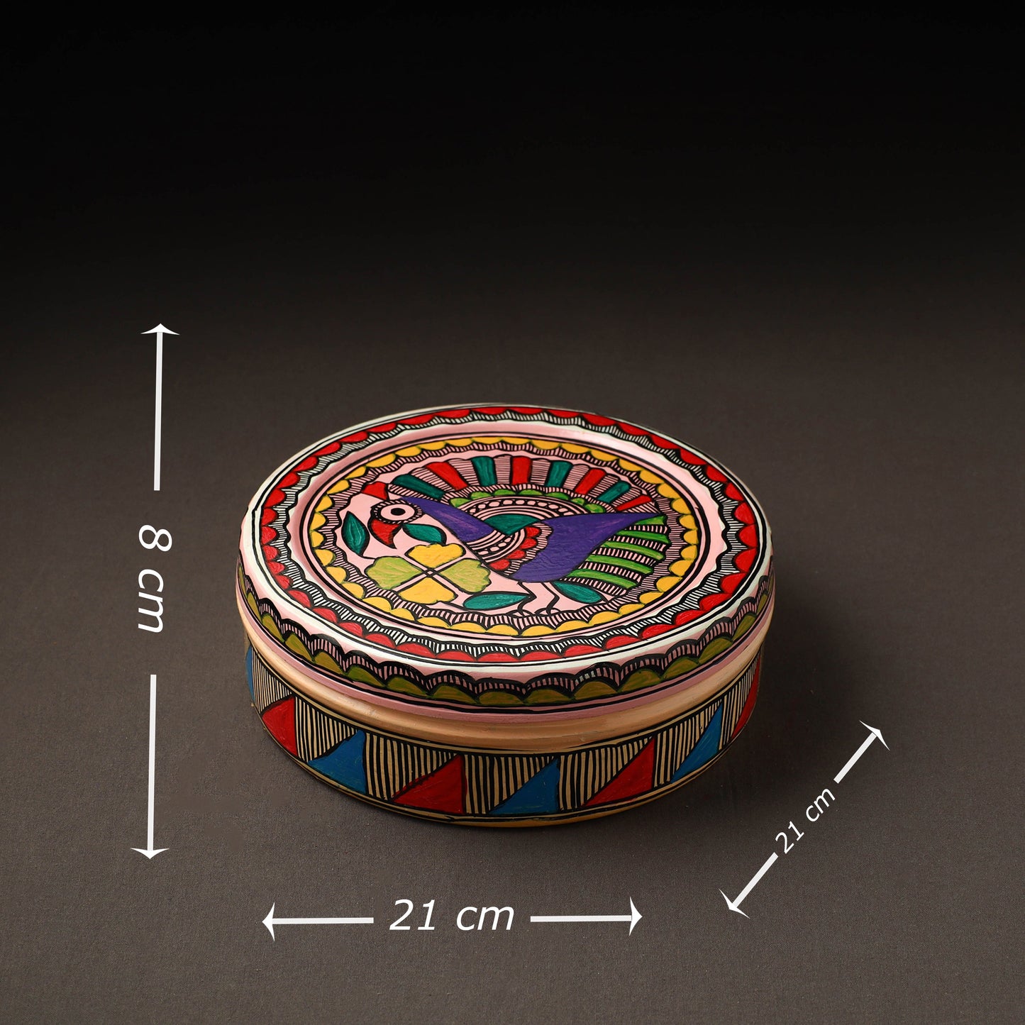  Godna Madhubani Handpainted Stainless Steel Casserole