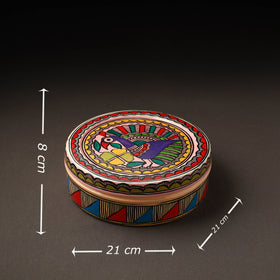  Godna Madhubani Handpainted Stainless Steel Casserole