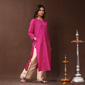 plain silk kurta