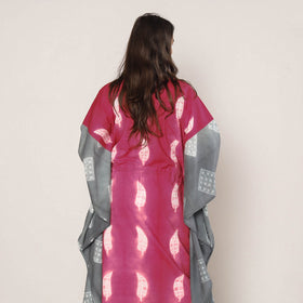  Shibori Tie-Dye Cotton Kaftan Dress (Medium) 