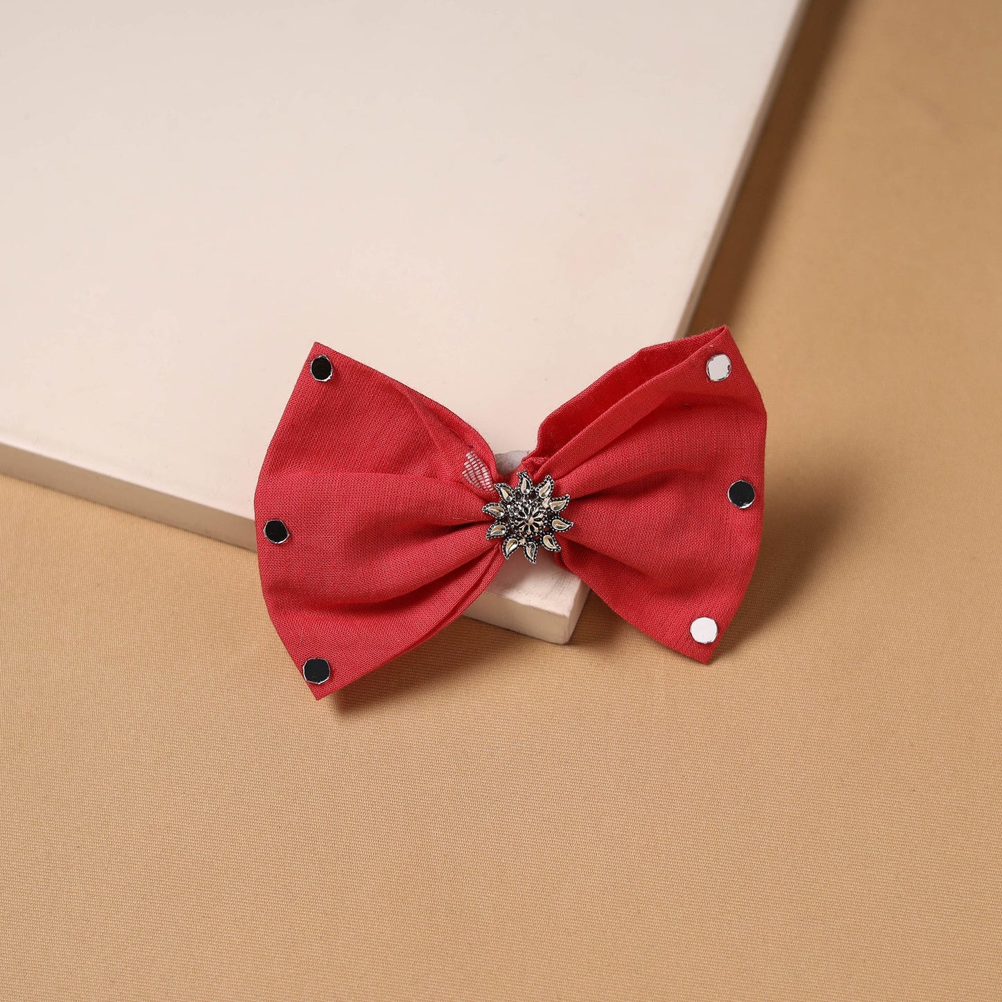 Gs mirror work women’s bow hair clip 46 - handcrafted
