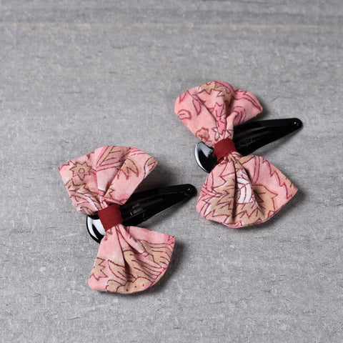  Handmade Gulmohar Flower Tik-Tok Hair Clip (Set of 2) Online l  iTokri.com