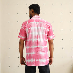 Buy Half Sleeve Tie & Dye Cotton Men Shibori Shirt