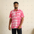 Buy Half Sleeve Tie & Dye Cotton Men Shibori Shirt