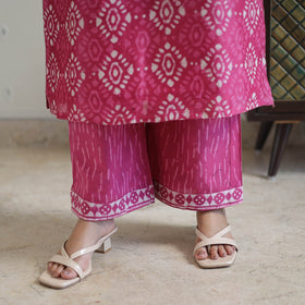 Buy Pink Hand Block Bagru Print Chanderi Silk Kurta Set